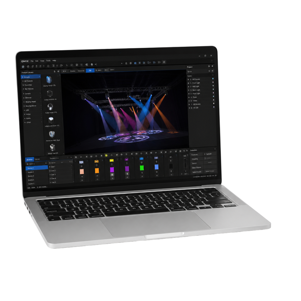 Notebook mit Visualisierungssoftware und USB-Dongle