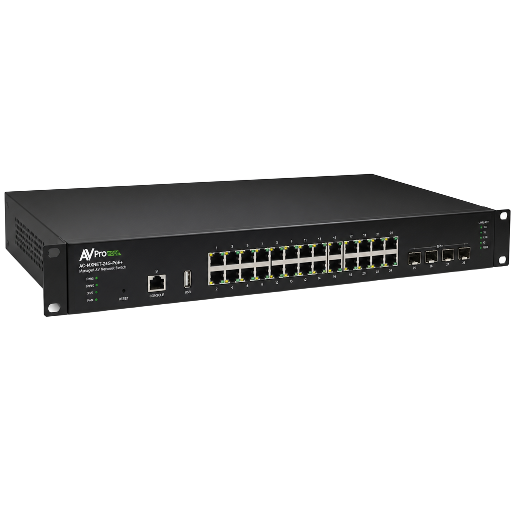 19-Zoll-Netzwerkswitch mit vielen RJ45-Ports und SFP-Käfigen