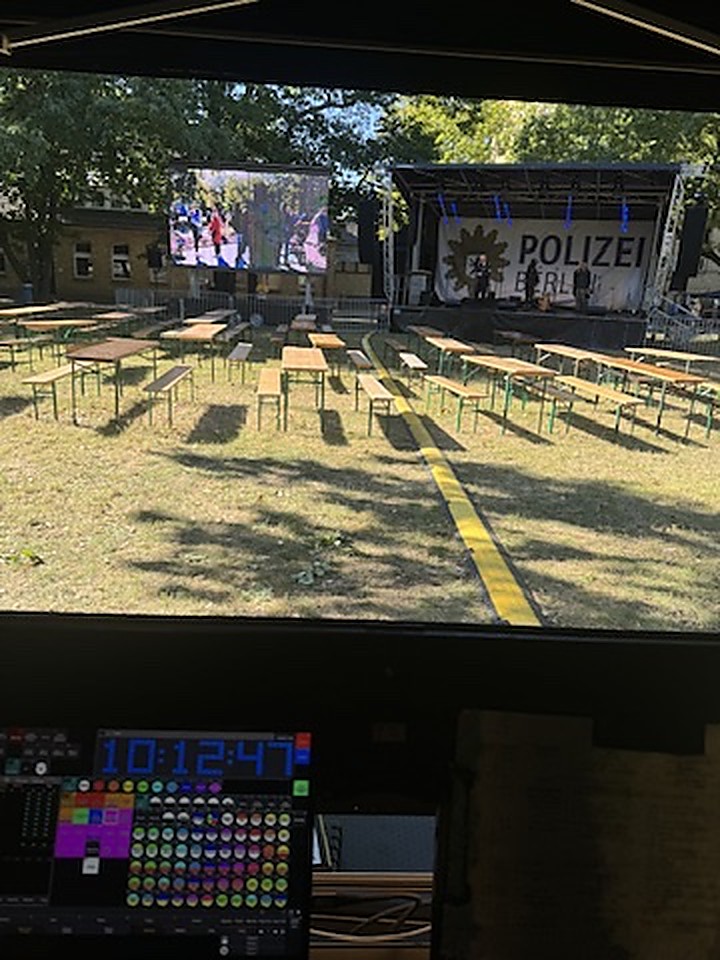 Regieplatz beim Tag der offenen Tuer der Polizei Berlin